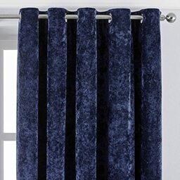 Paoletti Verona Crushed Velvet Eyelet Curtain Pair 229 x 137cm