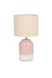 Paulmann Pauleen 48323 Sandy Table Light Glow E14 max. 20W Cream, Pink Fabric, Ceramic