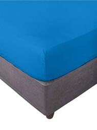 Miracle Home. Fitted Sheet, Elastic, Soft, Comfortable, Anti-Pilling. Cotton 50% 50% Polyester. Blue. 200 x 200 cm