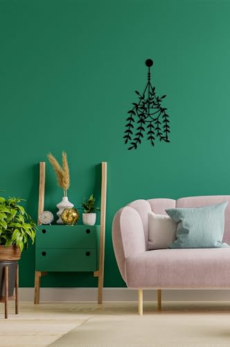 Stylish Black Decorative Metal Wall Accessory, 20 x 35 cm, 100% Metal, 2 mm Thickness, Perfect for Modern Home Decor & Unique Wall Art