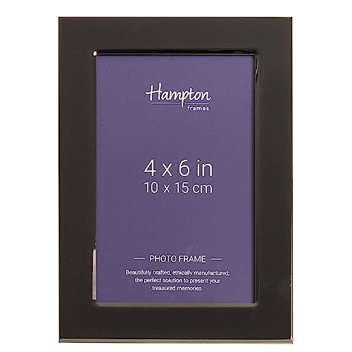 Hampton Frames WOBURN 4x6 (10x15cm) Black Nickel Photo Frame Glass WOB46BNK