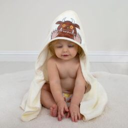Character World Gruffalo Hooded Baby Towel Cream Hooded Bath Towels for Babies, Toddlers and Kids Towel with Hood for Boys and Girl 75 x 75cm