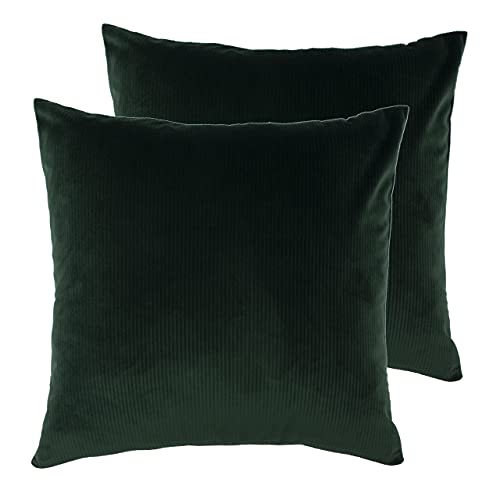 furn. Aurora Polyester Filled Cushions (Twin Pack). Polyester, Emerald