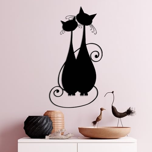 Stylish Black Decorative Metal Wall Accessory, 30 x 60 cm, 100% Metal, 1.5 mm Thickness, Perfect for Modern Home Decor & Unique Wall Art