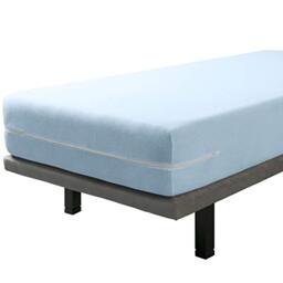 SAVEL - Mattress Encasement (90x190/200 cm) Small Single Size - Adjustable and Elastic - Absorbent Mattress Protector - Blue