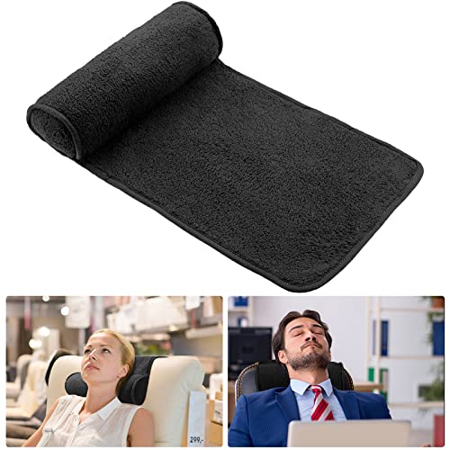 Weysat Neck Pillow for Recliner Head Pillow Adjustable Plush Pillow Neck Roll Non Slip Fleece Couch Neck Head Support Pillow for Travel Home Recliner Sofa Armchair (Black)
