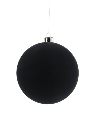 Black Velvet Christmas Bauble 15 cm, Extra Large Tree Ornament