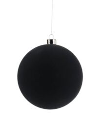 Black Velvet Christmas Bauble 15 cm, Extra Large Tree Ornament