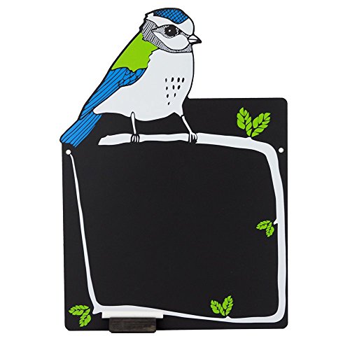 Chalkboards UK Colourful Bird Chalkboard with Tray ancd Halk, Wood, Black, 295 mm x 421 mm, WC050