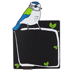Chalkboards UK Colourful Bird Chalkboard with Tray ancd Halk, Wood, Black, 295 mm x 421 mm, WC050