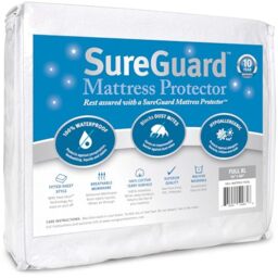 SureGuard Full Extra Long (XL) Mattress Protector - 100% Waterproof, Hypoallergenic - Premium Fitted Cotton Terry Cover