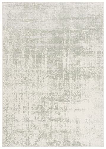 Safavieh Contemporary Rug for Living Room, Dining Room, Bedroom - Adirondack Collection, Short Pile, in Beige and Sage, 90 x 150 cm