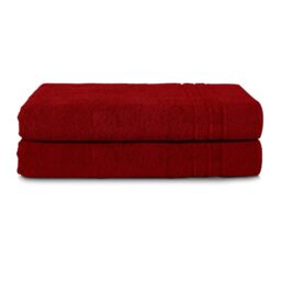 Komfortec Bath Towels, 100% Cotton, Quick Dry, 70x200, Red