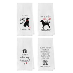 Gqtt Labrador Retriever Dish Towels - Labrador Gifts: Kitchen, Hand, Tea Towels (1624 Inches, Set of 4)