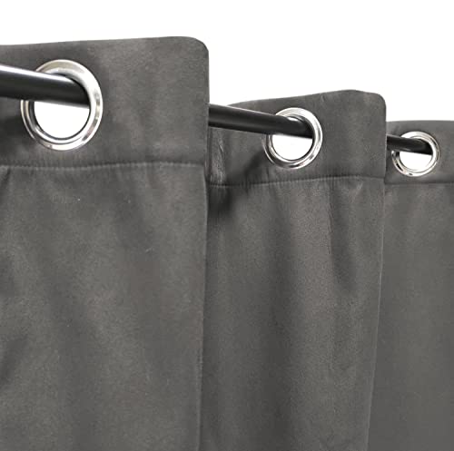 Atout Ciel Thermal Blackout Curtain with Eyelets 140 x 240 cm Anthracite Ready to Hang