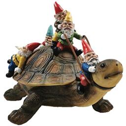 Muse Design Garden Gnome Turtle Statues Yard Art Resin Figurine Decorations Outdoor Garden D??cor