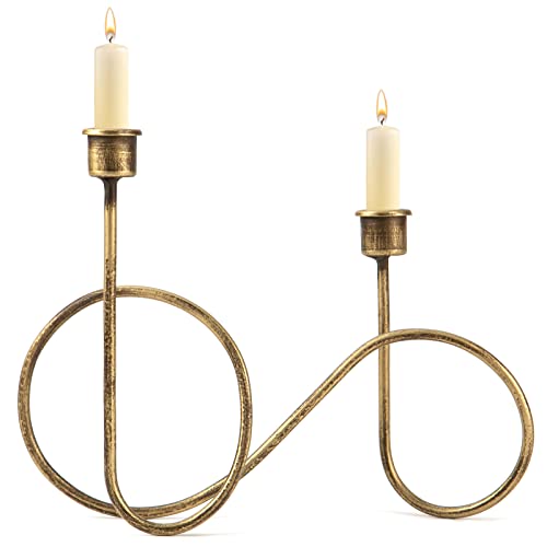 Twisted Brass Style Candle Holder