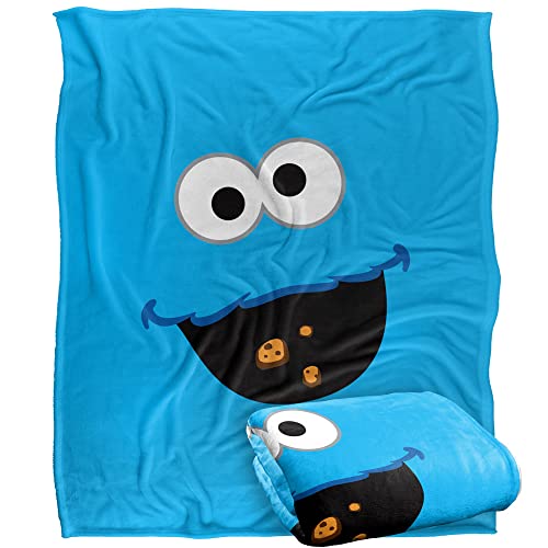 Sesame Street Cookie Monster Color Officially Licensed Silky Touch Super Soft Throw Blanket 152 x 127 cm