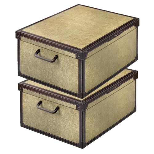 Lavatelli Set of 2 Cardboard Storage Boxes with Lid Tapirus 32x42x21cm - Home storage in cardboard with lid, set of 2 boxes of 32x42x21 cm, for clothes and blankets. Made in Italy