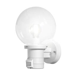 Konstsmide Outdoor Wall Light Mains Powered/Nemi Basic Up/PIR Sensor Motion Detector Sensor/1 x 60 W E27 Max Lamp/Clear Glass/Plastic/IP44/Outside Lights White