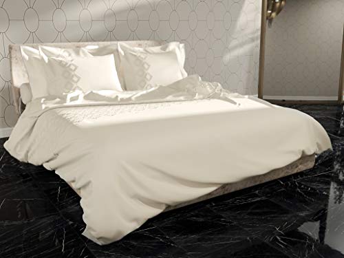 Yellow Naomi Duvet Cover, 100% Percale Cotton, Off-White, 240 x 220 Cm, 1.0 Pieces