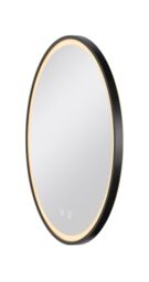 SLV TRUKKO 60 Interior Lighting, Mirror for Bathroom, Bathroom Mirror, Bathroom Mirror, Hallway, 3000/4000/6500K, 730lm, Dimmable Switch, Diameter 60 cm, Chrome, Black Edge