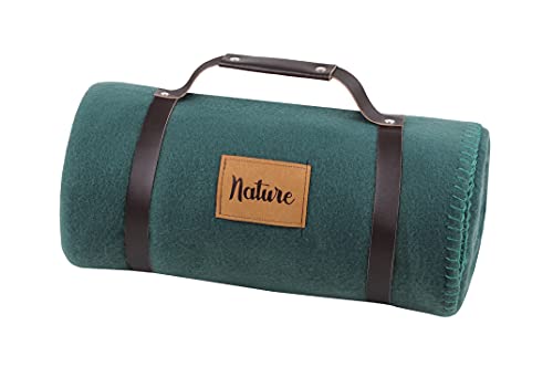 Lovely Casa Plaid - Dawson Fleece Blanket - Emerald - Size 130 x 150 cm - Large Soft Warm Blanket for Sofa or Bedroom - Bedspread - Ideal for Home and Picnic