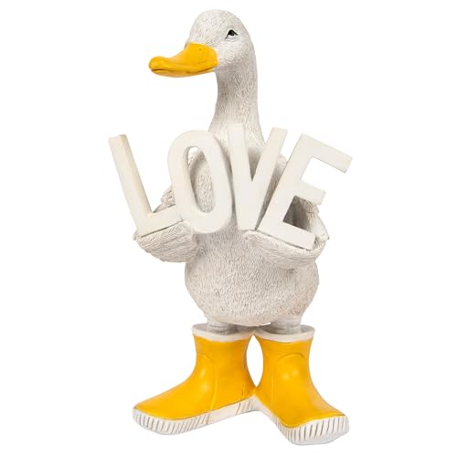 The Leonardo Collection Quackers Duck Love Home Decor Figurine - Love Theme, Duck Character, Elegant Craftsmanship, Stable Base, Tabletop Display, Memorable Keepsake