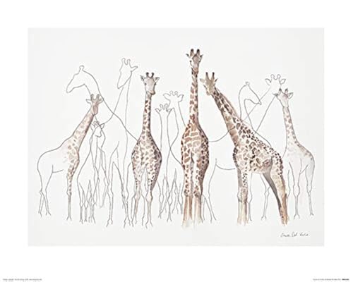 Aimee Del Valle, PPR43658, Aimee Del Valle - Toutes les Girafes 40 x 50cm Art Print, Multi-Color, 40 x 50cm