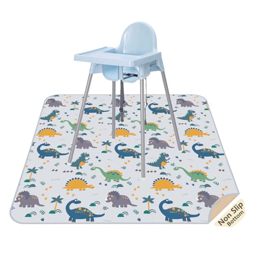"CLCROBD Splat Floor Mat for Under High Chair/Arts/Crafts by, 51"" Waterproof Anti-Slip Food Splash Spill Mess Mat, Washable Portable Picnic Mat and Table Cloth"