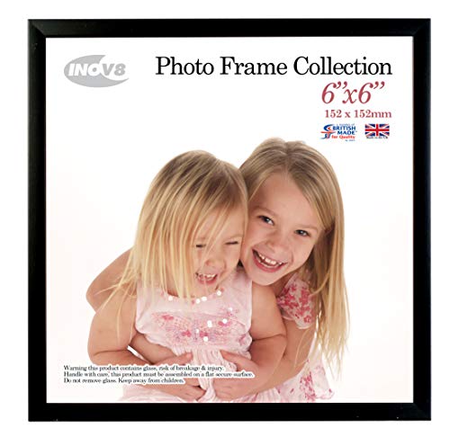 Inov8 PFVS-SABK-66 British Made Traditional Picture/Photo Frame, 6x6-inch, Satin Black