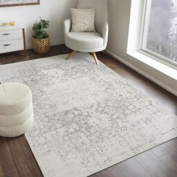 Livabliss Juliette Syracusa Vintage Carpet 140x200 cm, Traditional Multicolour Boho Design for Living Room, Dining & Kitchen, Easy Care Pile, Burnt Orange Beige