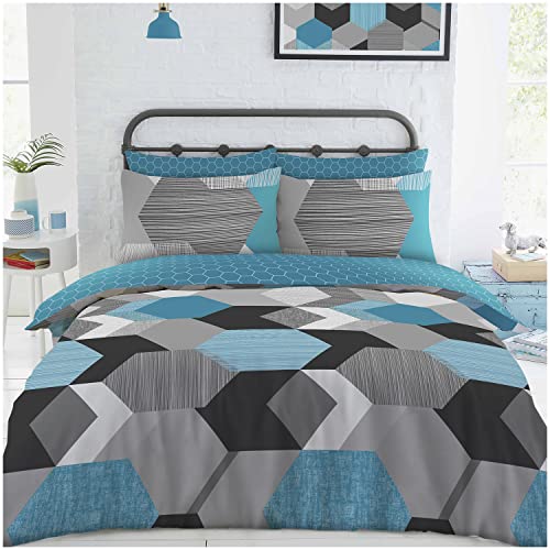 GC GAVENO CAVAILIA King Size Duvet Cover Sets With Fitted Sheet - Polycotton Complete Bedding Set With Pillow Cases