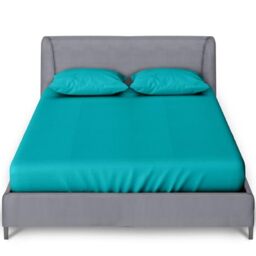 GC GAVENO CAVAILIA Percale King Size Fitted Sheets - Elasticated Corners Plain Dyed Bedding Bed Sheet Cozy Non Iron Polycotton King Size Sheets Fitted - Teal