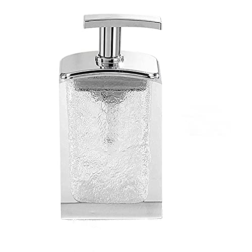 Gedy Antares Soap Dispenser, Resin, White, 6.2 x 8 x 15.5