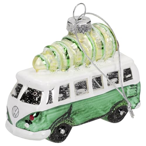 Volkswagen 3A2087790GT1 Christmas Tree Pendant VW T1 Bulli Christmas Tree Christmas Snow Glitter Green