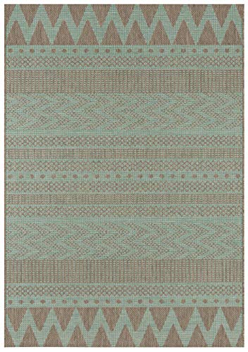 bougari Sidon Indoor Outdoor Rug Sidon 70 x 140 cm Grün Taupe