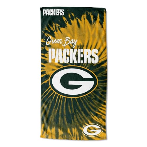 "Northwest The Company NFL Green Bay Packers Beach Towel, 30"" x 60"", Psychedelic"
