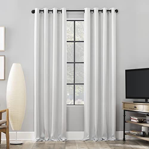 "Sun Zero Nordic 2-Pack Theater Grade Noise Reducing Extreme 100% Blackout Grommet Curtain Panel Pair, 52"" x 54, Pearl Off-White"