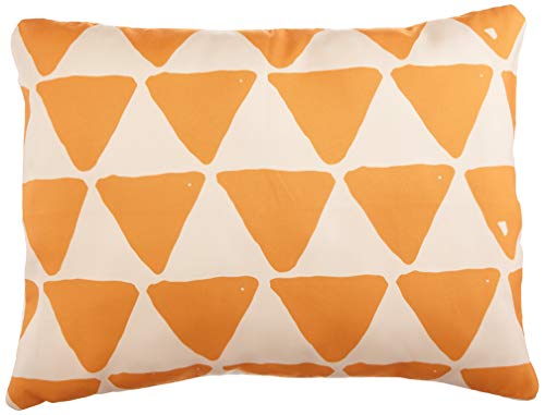 BonaMaison Decorative Cushion Cover, Orange-Off White Throw Pillow Covers, Home Decorative Pillowcases for Livingroom, Sofa, Bedroom, Size: 45X60 Cm - Designed and Manufactured in Turkey