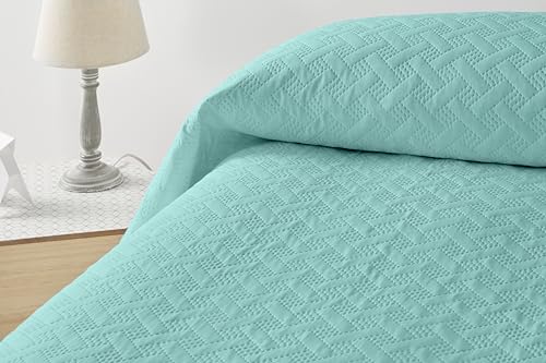 Degrees home - Plain Bedspread for 105 cm Bed - Spring and Summer - 200 x 260 cm - Green