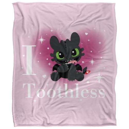 I Heart Toothless Sparkles Silky Touch Super Soft Throw Blanket 152 X 127 Cm