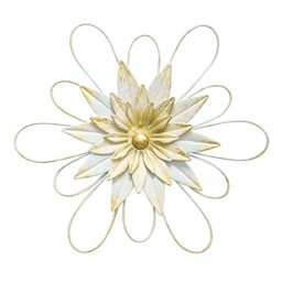 "hogardeck Metal Flower Wall Decor - 13"" Metal Floral Wall Decoration for Bedroom, Living Room, Bathroom, Kitchen, Outdoor Wall Art"