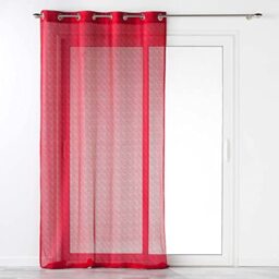 Douceur d'Intérieur, Castille Red Maille Eyelet Curtain 140 x 240 cm