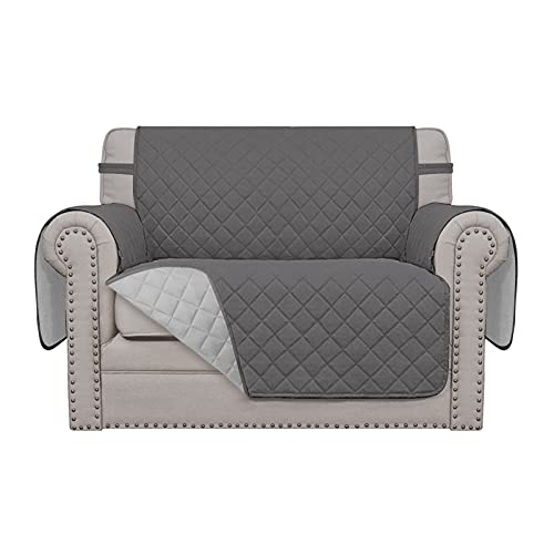 Easy-Going Oversized Chair Sofa Slipcover Reversible Sofa Cover Water Resistant Couch Cover Furniture Protector Cover with Elastic Straps for Pets Kids Dog Cat(Oversized Chair, Gray/Light Gray)