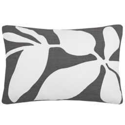 Voyage Maison Aspin Feather Filled Cushion – 100% Cotton Abstract Leaf Appliqué Decorative Pillow (Dusk - 40x60cm)