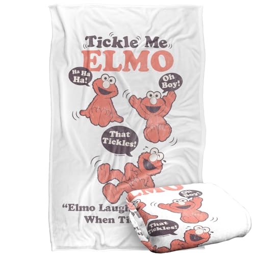 Sesame Street Tickle Me Elmo Tickle Ad Silky Touch Super Soft Throw Blanket 91 x 147 Cm