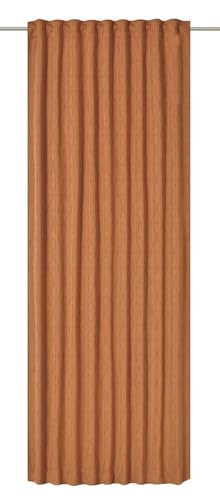 Elbersdrucke Sunny 05 201852 Curtain with Concealed Tabs Terracotta Rust Opaque 255 x 140 cm
