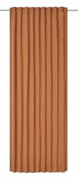 Elbersdrucke Sunny 05 201852 Curtain with Concealed Tabs Terracotta Rust Opaque 255 x 140 cm