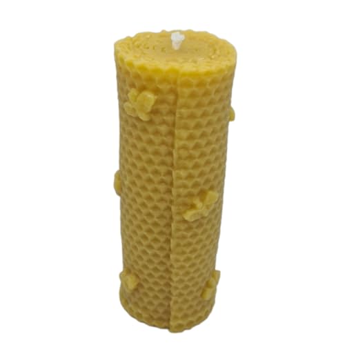 More Bees Please - Rolled Candle Design, 220g - Eco-Conscious Beeswax, Locally Produced, Toxin-Free, with Superior Oils, Cream